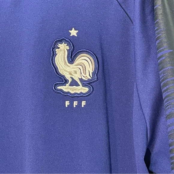 Nike France Federation FFF 2018/2019 Futbol Soccer Full Zip Blue Jacket Size XXL - Picture 2 of 9